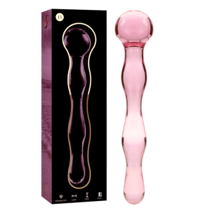 NEBULA SERIES BY IBIZA - MODELL 13 DILDO BOROSILIKATGLAS ROSA 18 CM -O- 3.5 CM